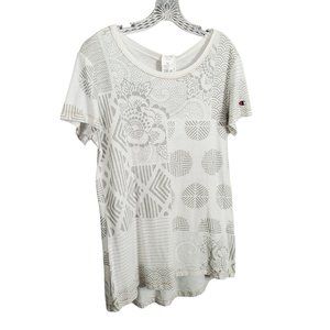 Champion NWT Womens Size XL Shirt Tee Hi Low Hem Short Sleeves European Fit